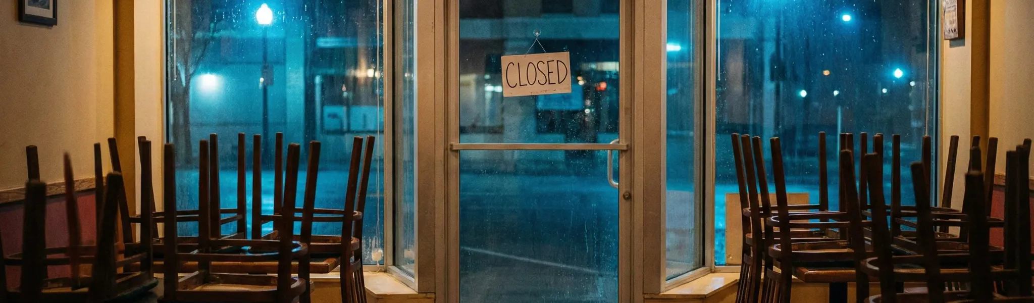 Empty restaurant tables representing lost revenue from food safety non-compliance