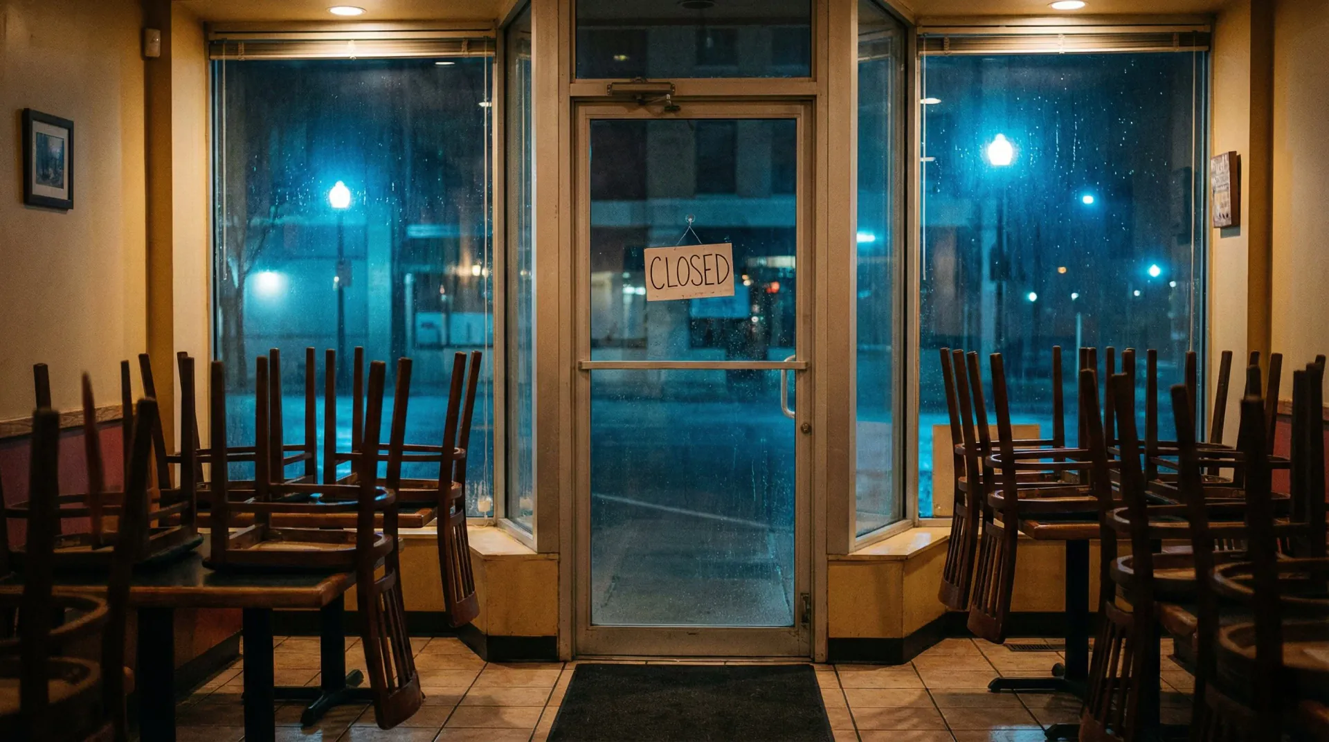 Empty restaurant tables representing lost revenue from food safety non-compliance