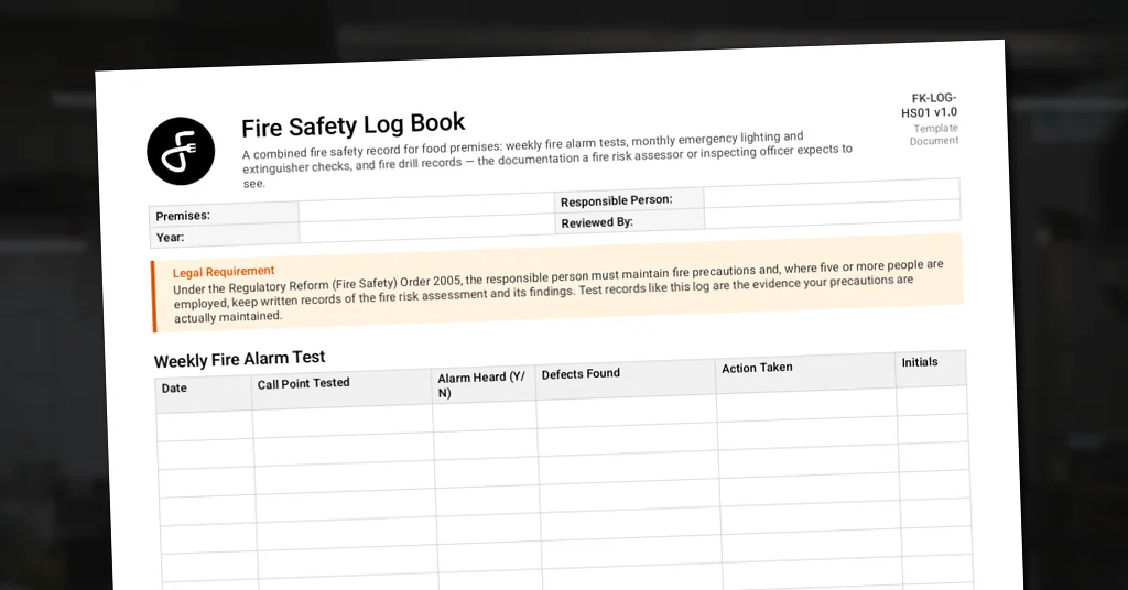 Fire Safety Log Book