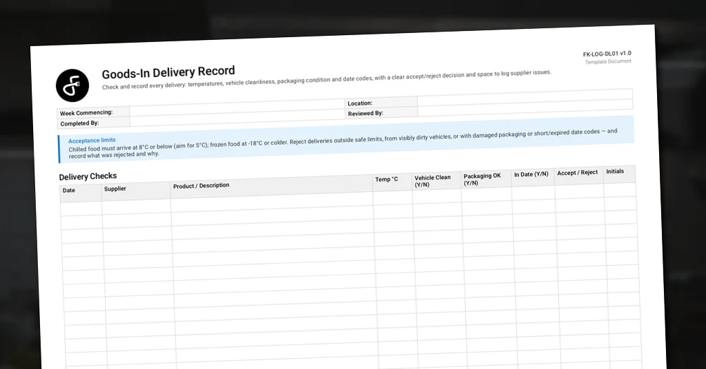 Goods-In Delivery Record
